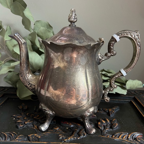 Leonard Silverplated Ornate Tea Pot